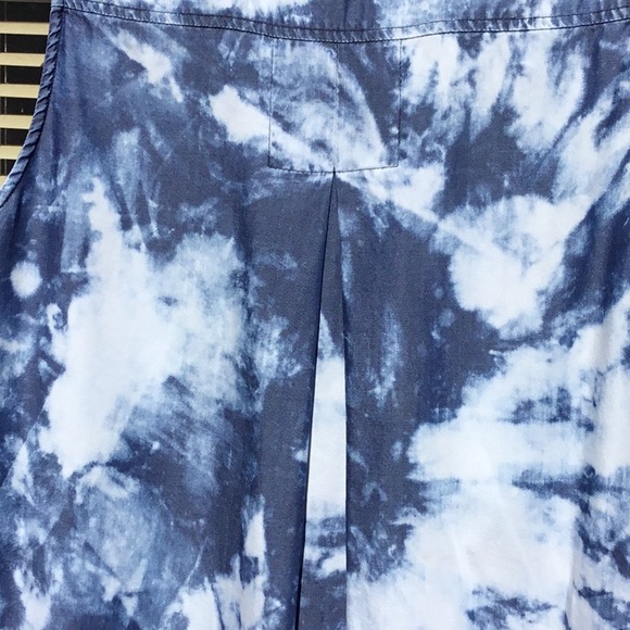 True Religion Georgia Indigo Blue White Tie Dye Mini Dress - Picture 11 of 11